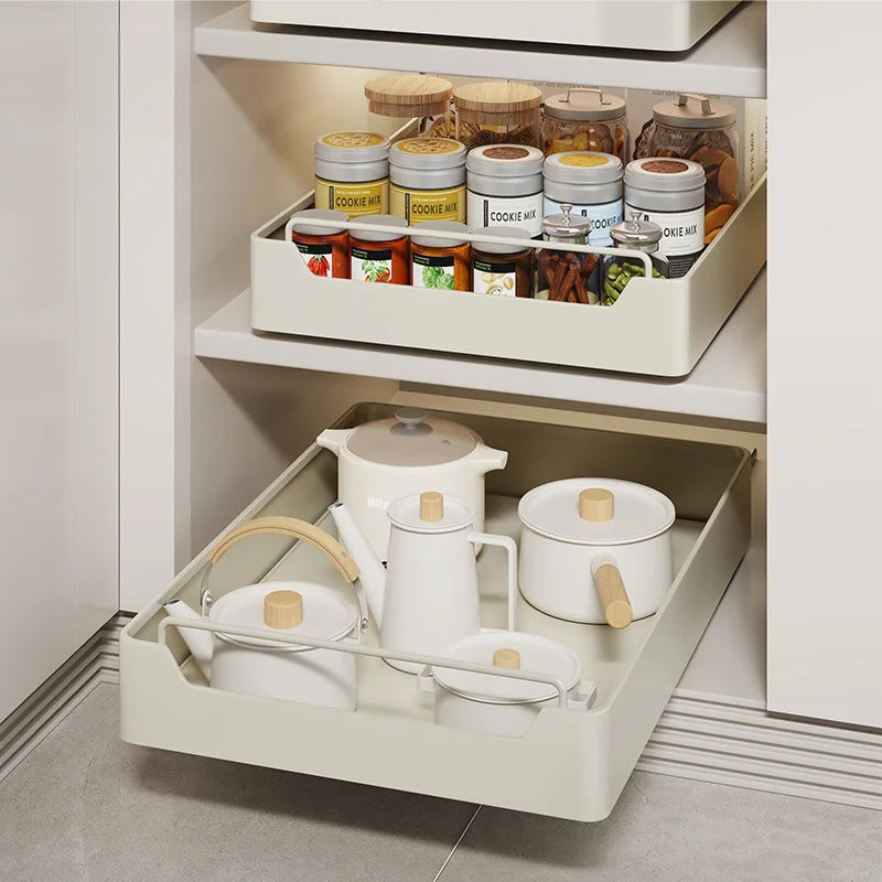 Pull-Out Metal Kitchen Drawer Organizer | Spice & Cabinet Rack