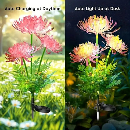 Solar Garden Lights – 3 Realistic Flowers for Yard & Lawn