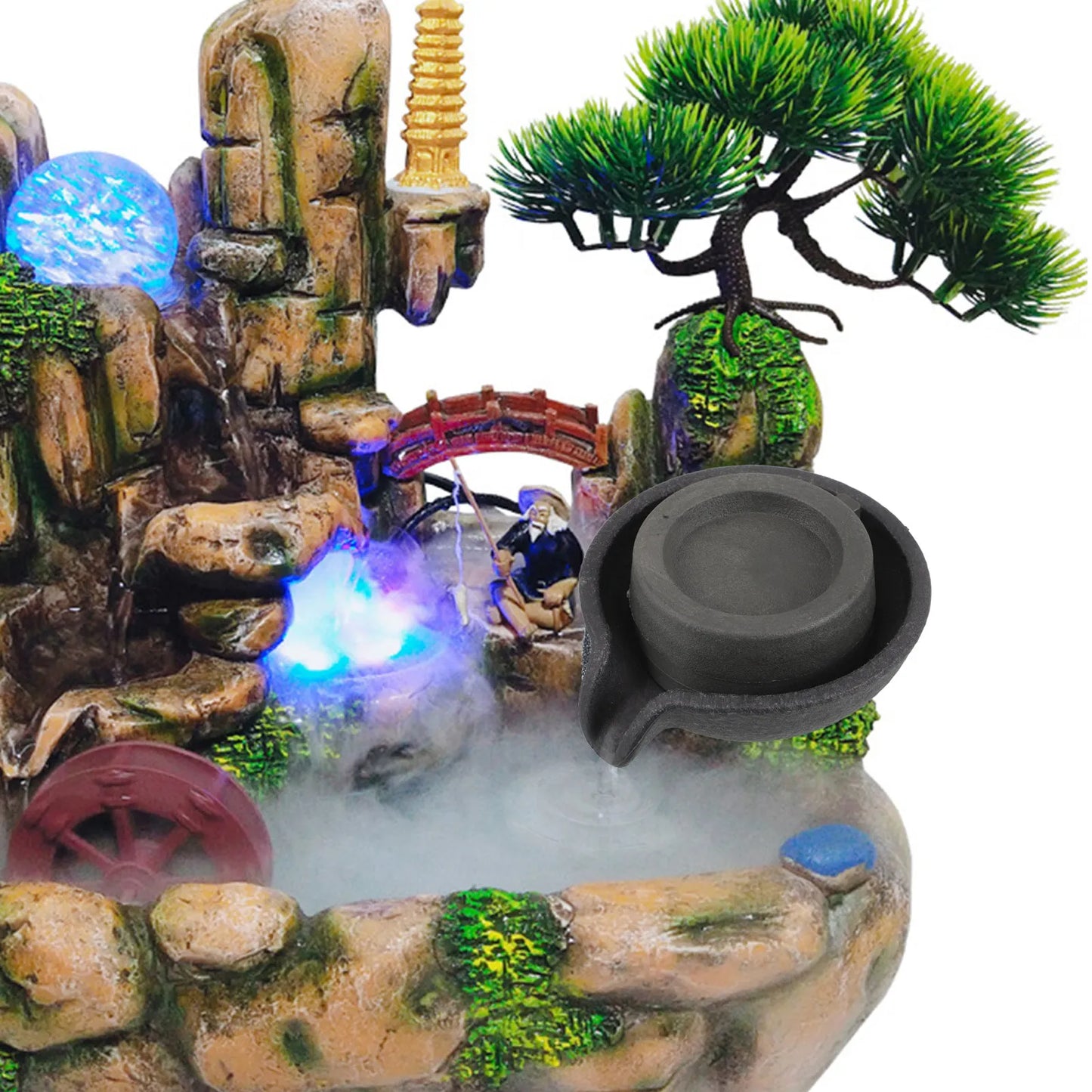Mini Water Mill Desktop Fountain – Relaxing Tabletop Waterfall Decor