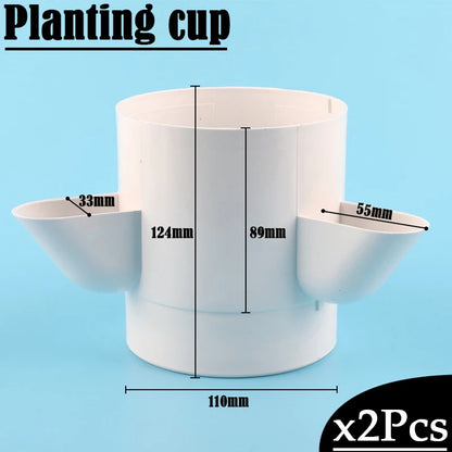 DIY Vertical Hydroponic Garden – 10 Detachable Balcony Planter Cups