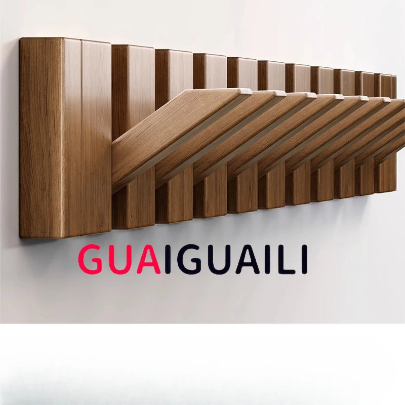 Wooden Piano Key Coat Rack – 6 Hook Wall Hanger