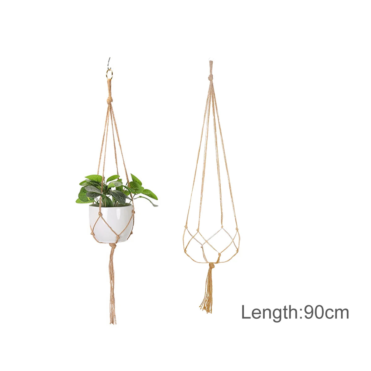 Macrame Plant Hanger – Handmade Boho Hanging Planter