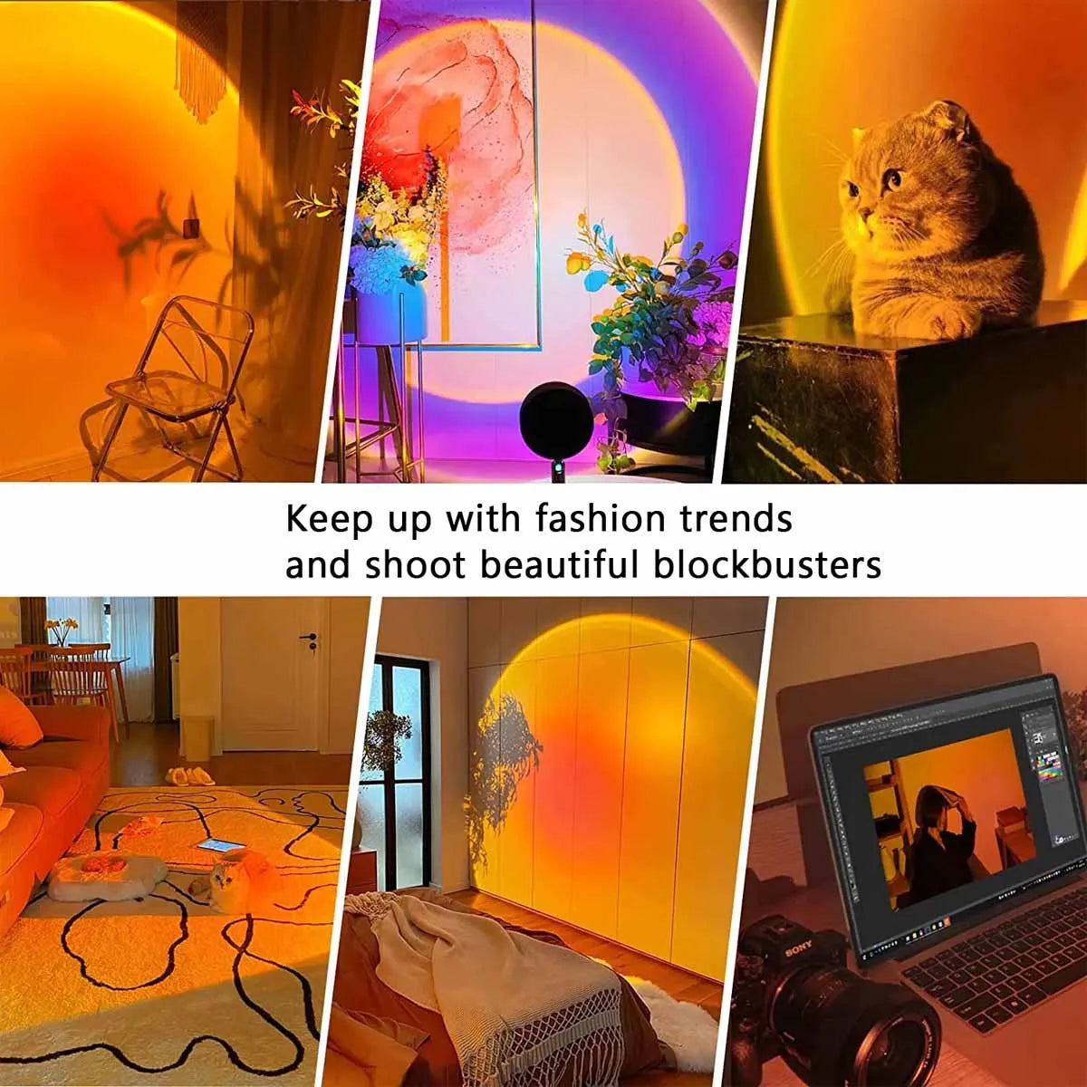 Sunset Projection Lamp – 16 Color LED with Remote