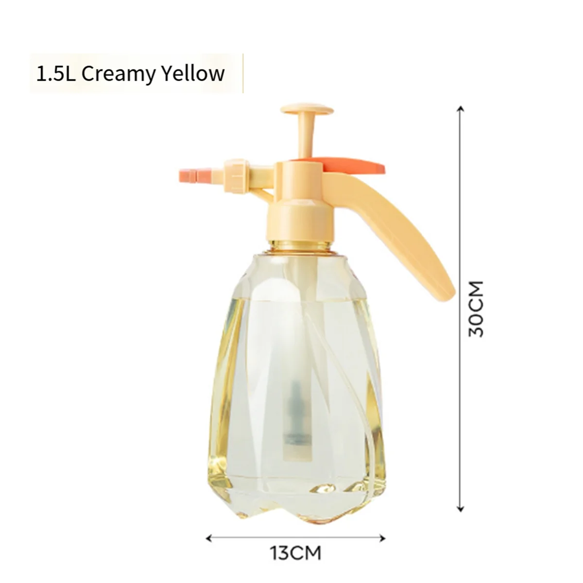 Indoor Large Pressure Watering Can – 1.5L Capacity, Durable Yellow