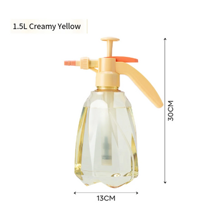 Indoor Large Pressure Watering Can – 1.5L Capacity, Durable Yellow