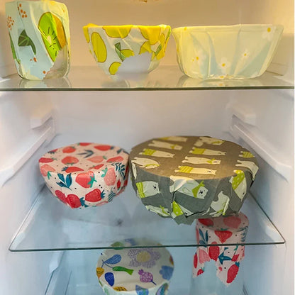 Beeswax Reusable Food Wraps – Eco Friendly Kitchen Storage Set