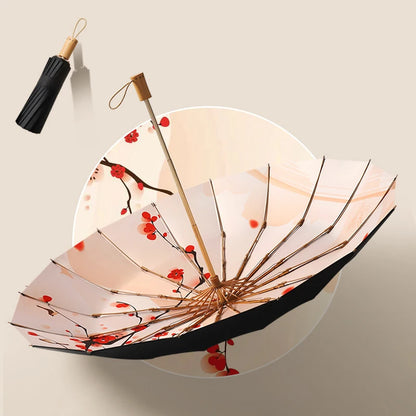 16-Bone Foldable Umbrella – Sun & Rain Protection