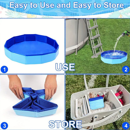 Portable Folding Foot Rinse Bucket for Pool & Outdoor Use