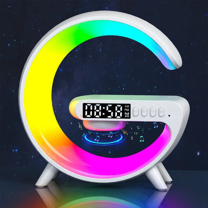 RGB Wireless Charging Station with Speaker | Aesthetic Bedside Essential