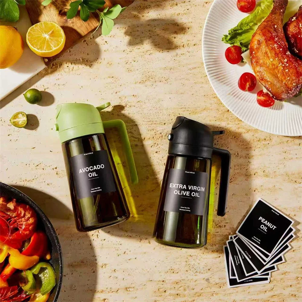 Olive Oil 2-in-1 Oil Sprayer & Dispenser Bottle