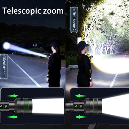 UltraBeam X3000 Rechargeable LED Flashlight – Long-Range, Powerful & Waterproof