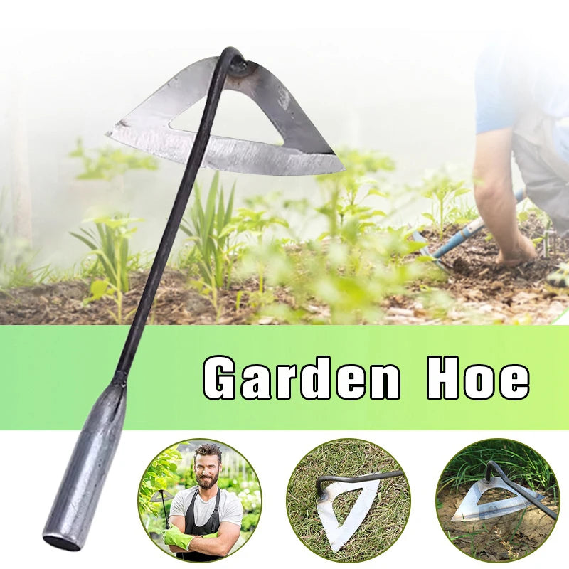 Carbon Steel Hollow Garden Hoe – Easy Weeder & Soil Loosening Tool