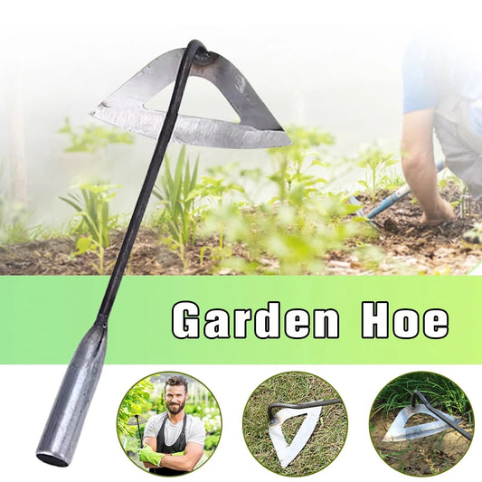 Carbon Steel Hollow Garden Hoe – Easy Weeder & Soil Loosening Tool