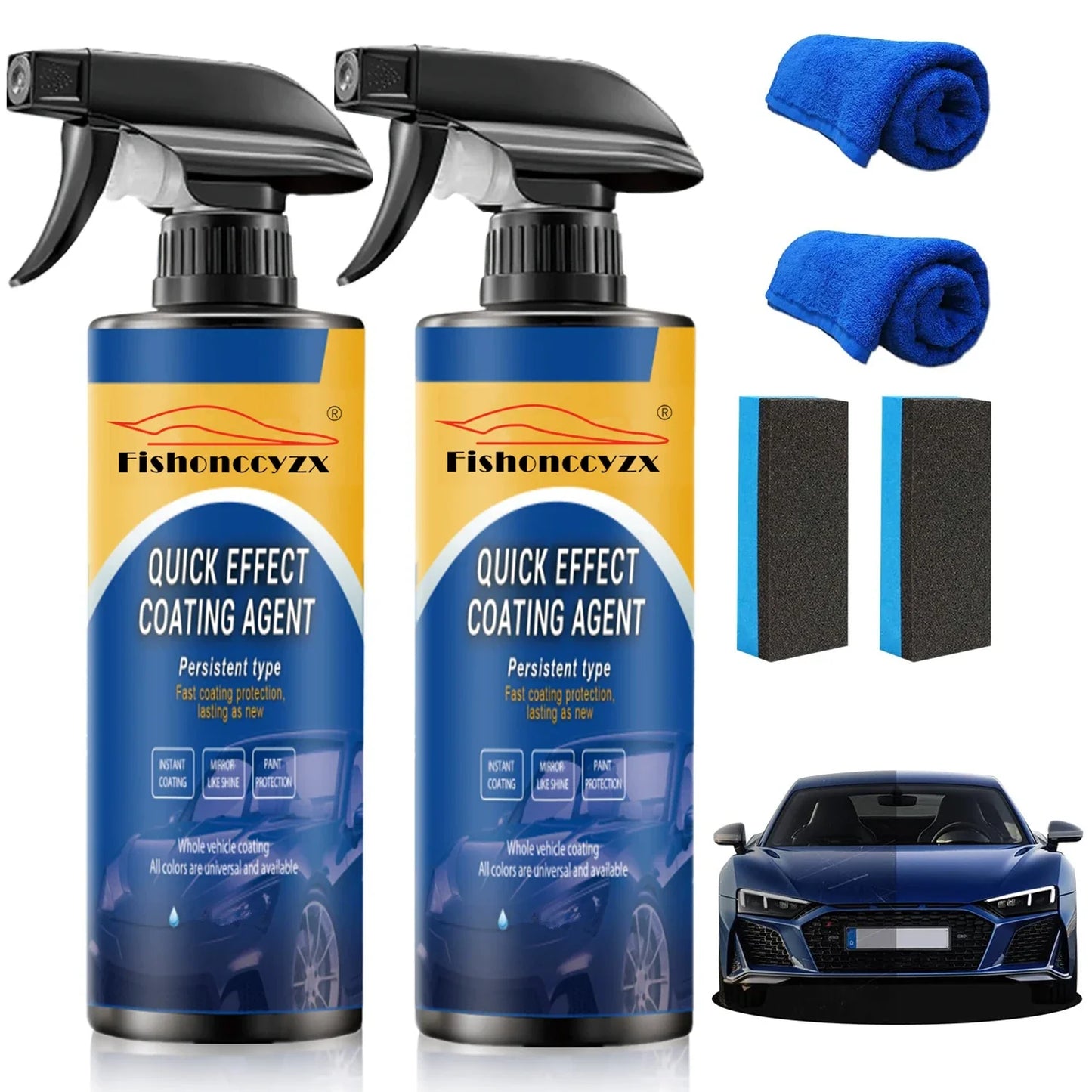 500ML Car Coating Spray – Scratch-Proof Wax & Glass Cleaner