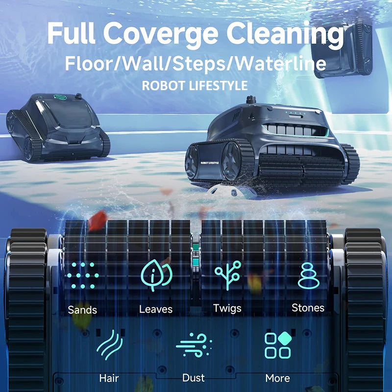 Smart Cordless Pool Cleaning Robot S2 – App Control & Wall Climbing