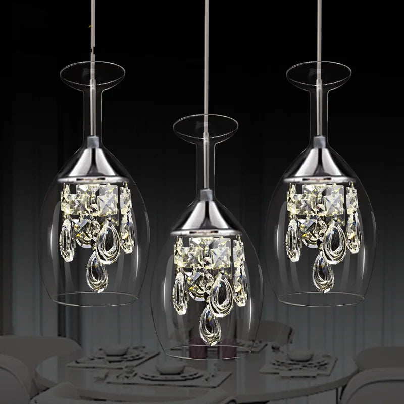 Nordic Glass LED Pendant – Modern Hanging Light