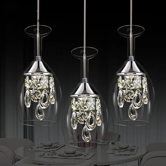 Nordic Glass LED Pendant – Modern Hanging Light