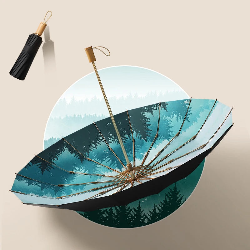 16-Bone Foldable Umbrella – Sun & Rain Protection