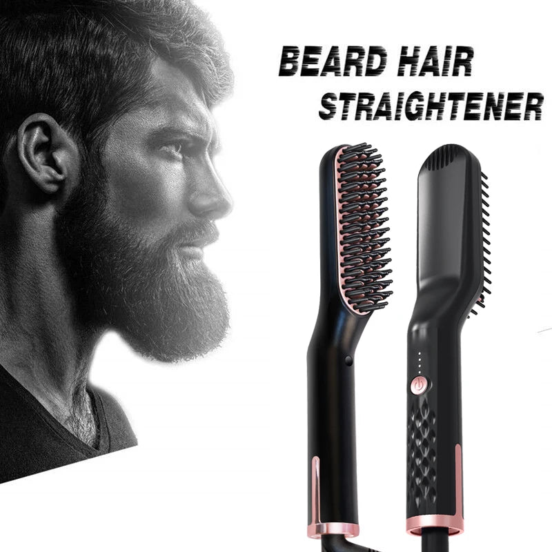 Beard Straightener Comb – Quick Heat Styling Brush