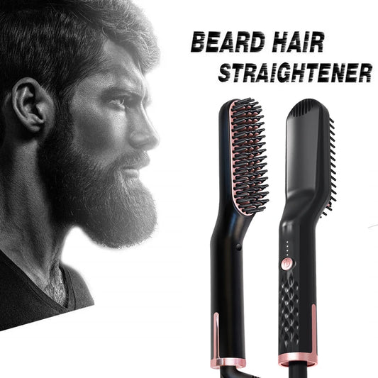 Beard Straightener Comb – Quick Heat Styling Brush