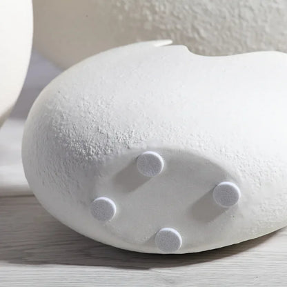 Nordic White Ceramic Egg Shell Vase – Minimalist Home Decor