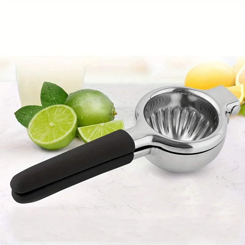Stainless Steel Lemon & Citrus Juicer with Silicone Handle