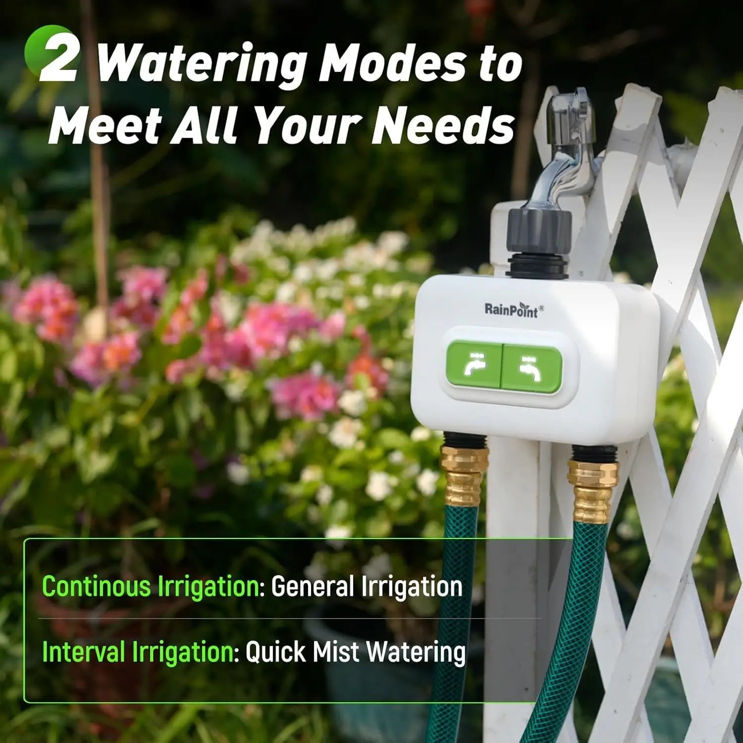 Smart 2-Zone WiFi Garden Water Timer | Automatic Sprinkler Control