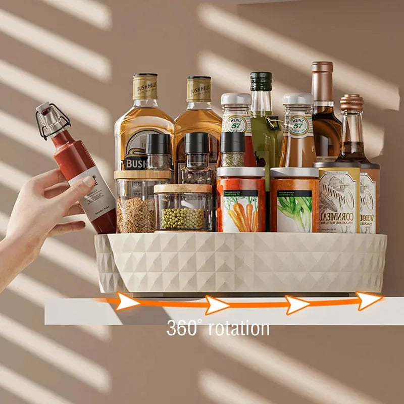 360° Rotating Spice Organizer Tray