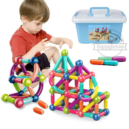 Magnetic Building Blocks Set – STEM Educational Construction Toy for Kids