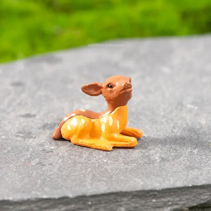 Mini Sika Deer Figurines – Cute Shelf & Table Decor