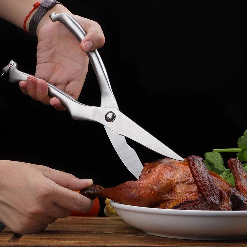 Sharp Stainless Steel Kitchen Scissors – Multi-Purpose Cooking Tool