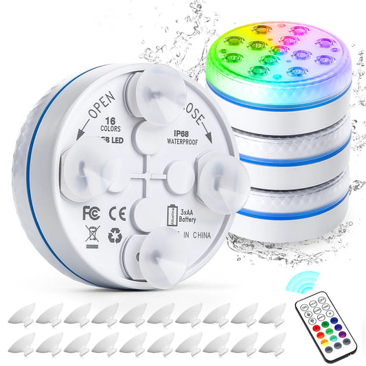 Underwater LED Pool & Garden Lights with Remote