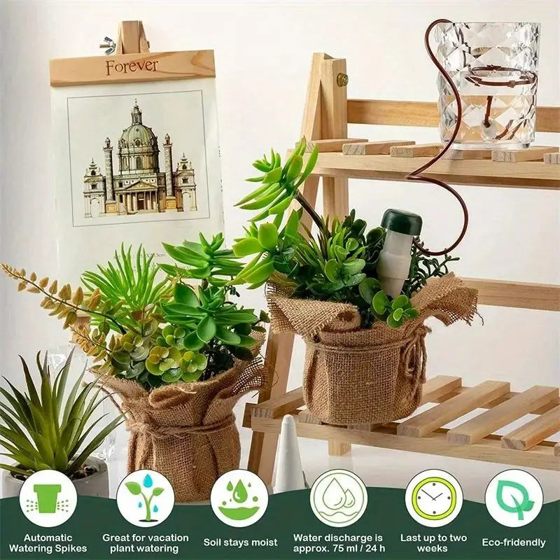 Self-Watering Plant Spikes (2-Pack) – Easy Automatic Drip Irrigation
