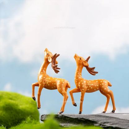 Mini Sika Deer Figurines – Cute Shelf & Table Decor