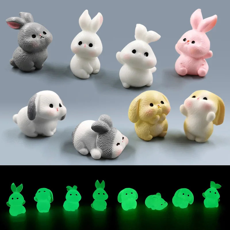 Cute Bunny Boat Carrot Figurine – Mini Kawaii Home Decor