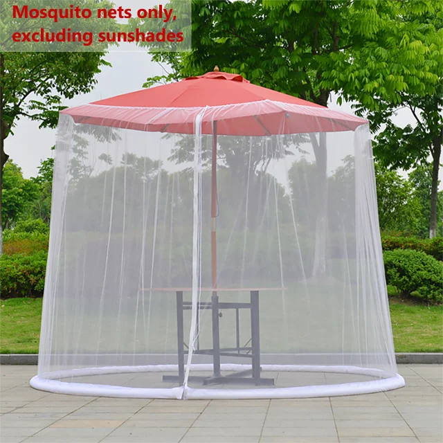 Patio Umbrella Mosquito Net – Zipper & Adjustable Fit