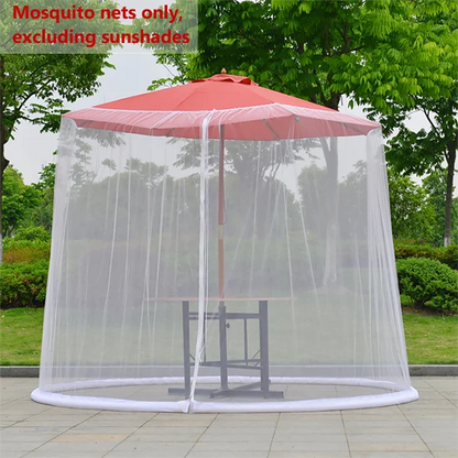 Patio Umbrella Mosquito Net – Zipper & Adjustable Fit