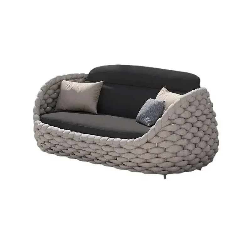 Modern Outdoor Rattan Loveseat – Stylish Patio & Balcony Sofa