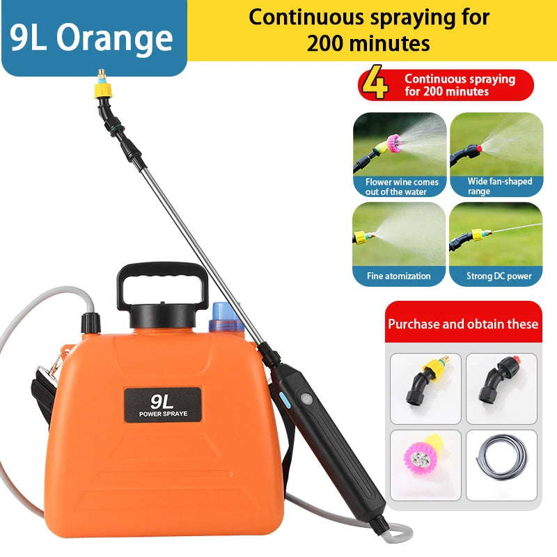 9L Electric Backpack Garden Sprayer – Rechargeable & Portable