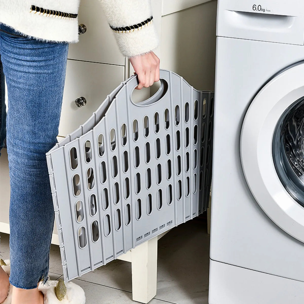 Foldable Laundry Hamper – Large Capacity Portable Clothes Organizer