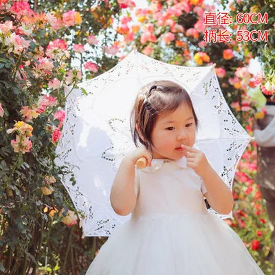 Elegant Cotton Lace Umbrella – Wedding & Outdoor Parasol