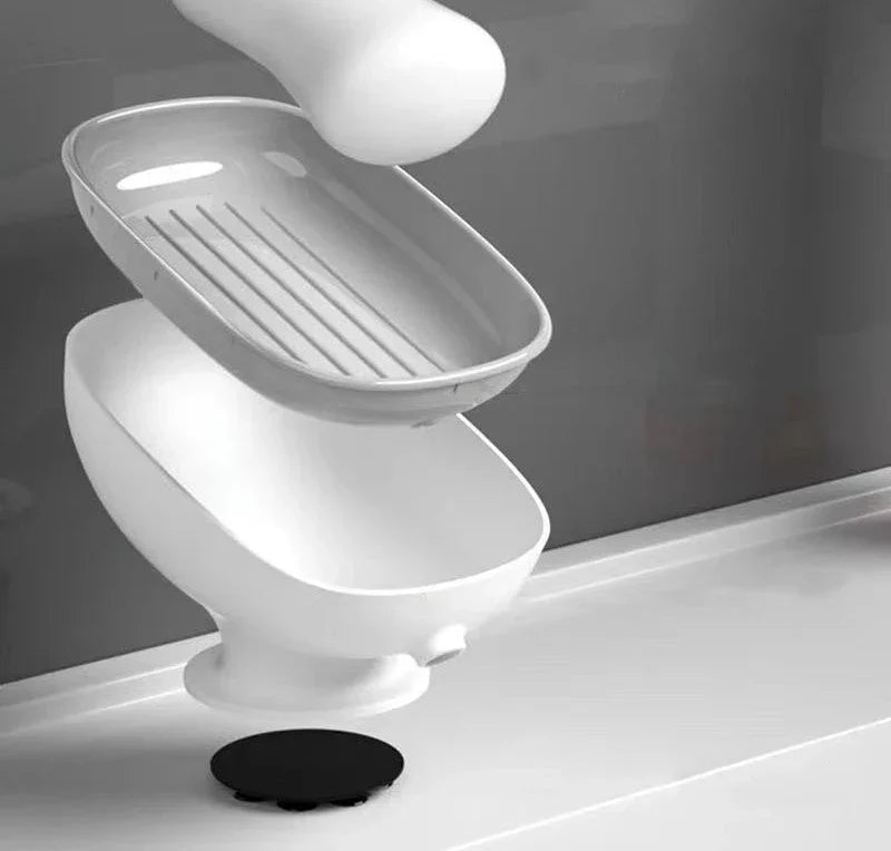 Self Draining Suction Soap Holder – Bathroom & Kitchen Soap Dish