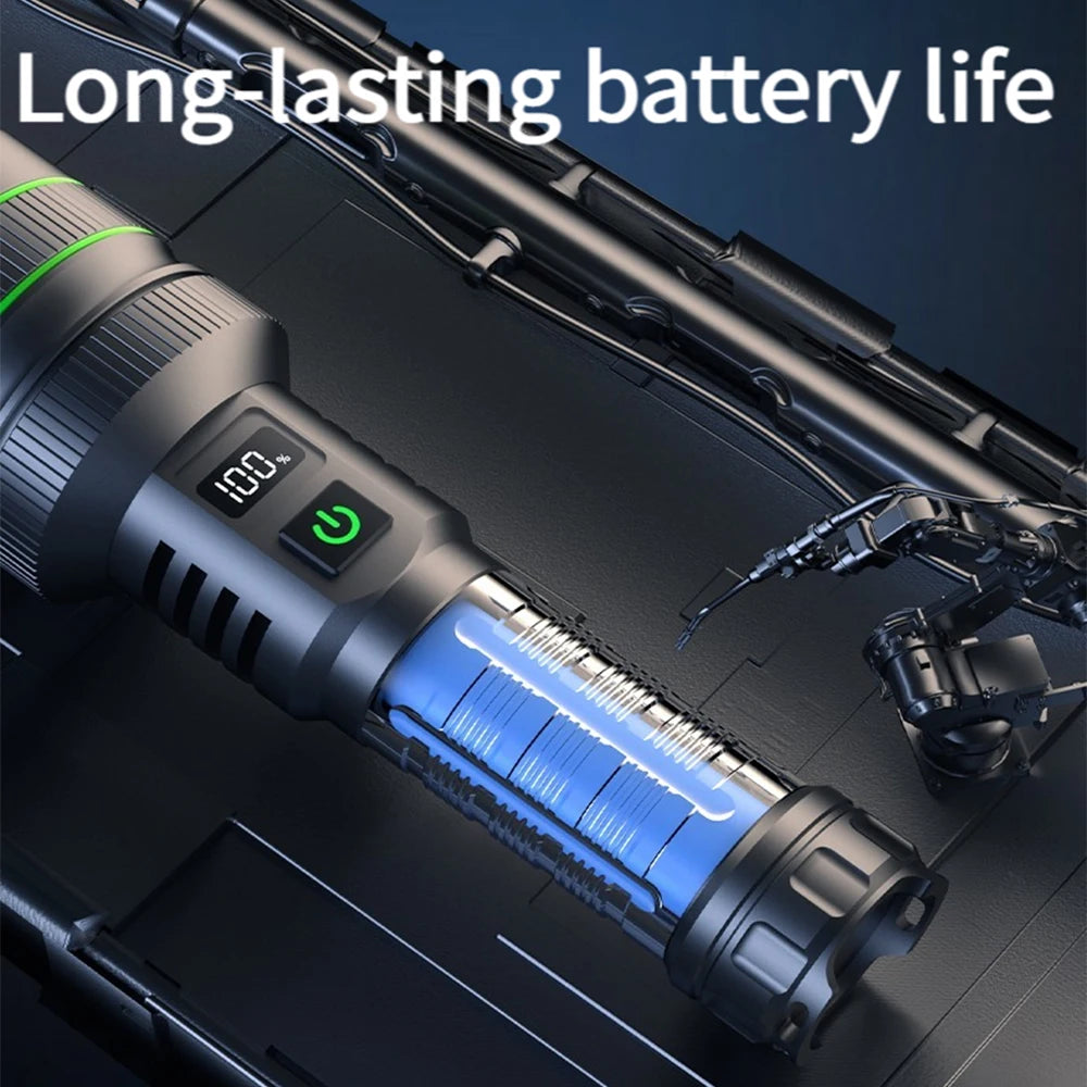 UltraBeam X3000 Rechargeable LED Flashlight – Long-Range, Powerful & Waterproof