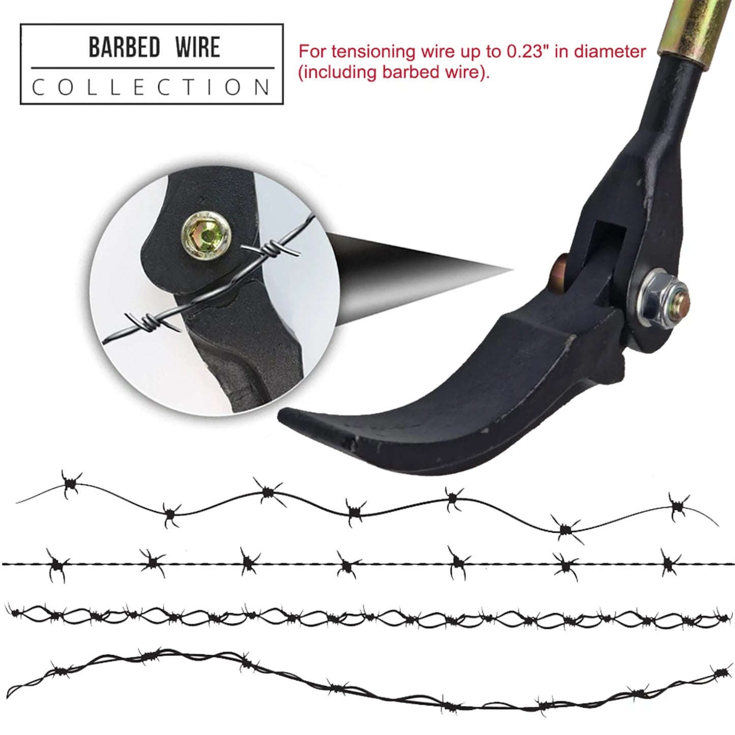 Heavy Duty Fence Wire Tensioner – Barbed Wire Stretcher Tool for Farm Fencing