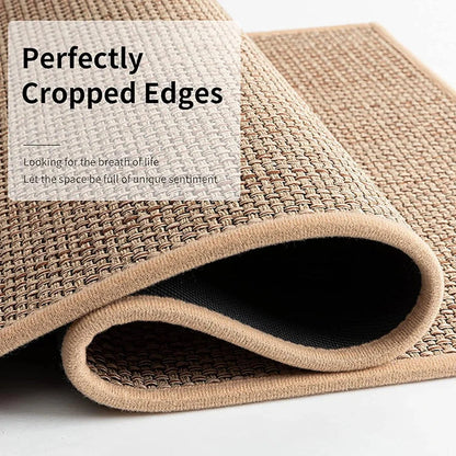 Non-Slip Washable Kitchen Rug – Faux Sisal Runner