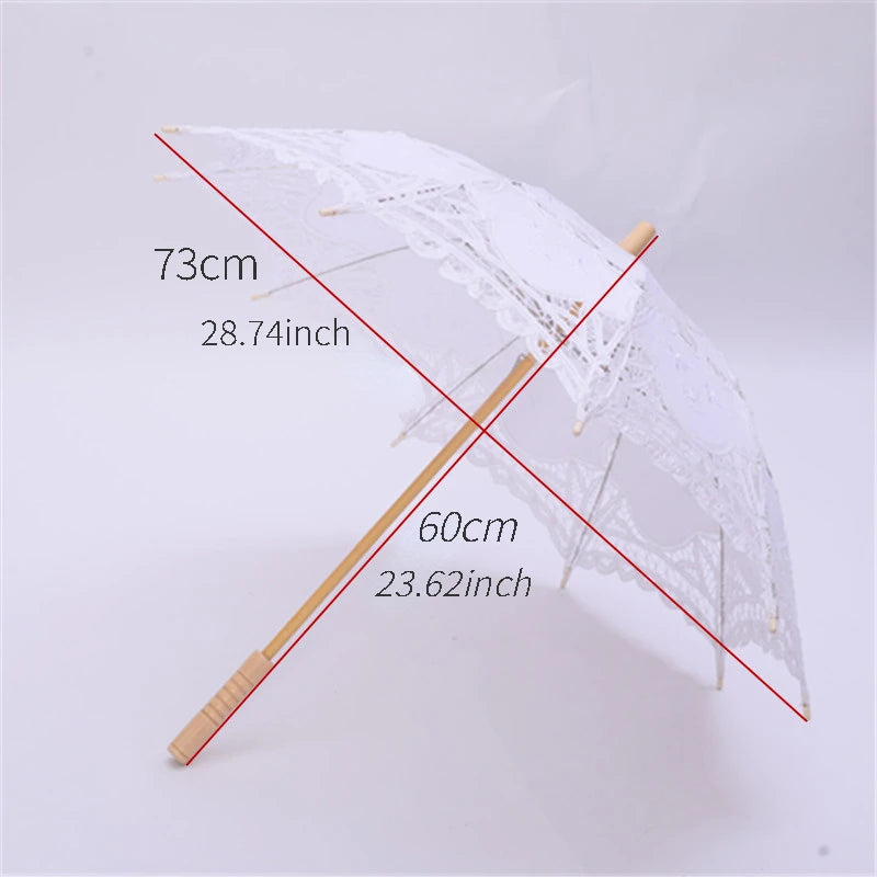 Elegant Cotton Lace Umbrella – Wedding & Outdoor Parasol