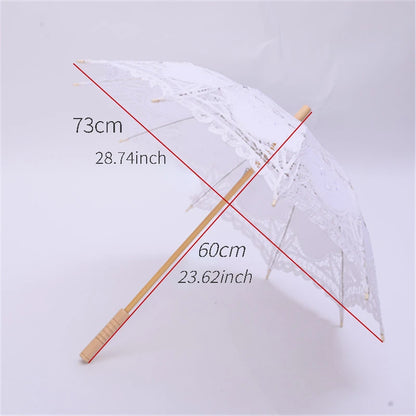Elegant Cotton Lace Umbrella – Wedding & Outdoor Parasol