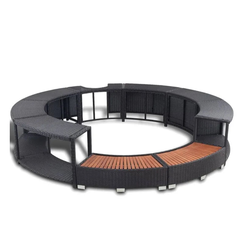 LuxeCurve Outdoor Rattan Sofa Set