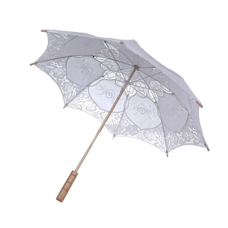 Elegant Cotton Lace Umbrella – Wedding & Outdoor Parasol