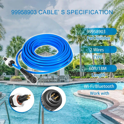 DIY Dolphin Pool Cleaner Cable – 18M (60ft) 2-Wire Replacement